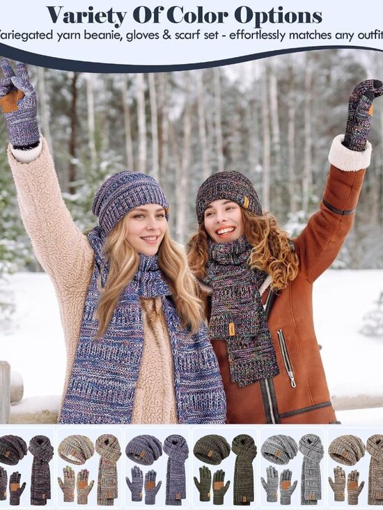 Cozy Winter Beanie, Scarf & Touchscreen Gloves Set for Women - Warm 3-in-1 main image 6